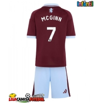 Camisa de Futebol Aston Villa John McGinn #7 Equipamento Principal Infantil 2026-27 Manga Curta (+ Calças curtas)